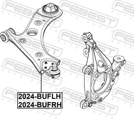 Febest 2024-BUFRH - Важіль незалежної підвіски колеса autocars.com.ua