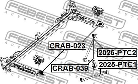 Febest 2025-PTC2 - Важіль підвіски тяга autocars.com.ua