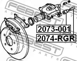 Febest 2074-RGR - Направляющий болт, корпус скобы тормоза autodnr.net