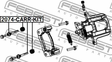 Febest 2074-CARR-KIT - Направляючий болт, корпус скоби гальма autocars.com.ua