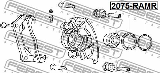 Febest 2075-RAMR - Ремкомплект, гальмівний супорт autocars.com.ua