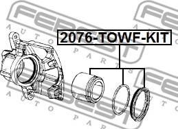 Febest 2076-TOWF-KIT - Ремкомплект, гальмівний супорт autocars.com.ua