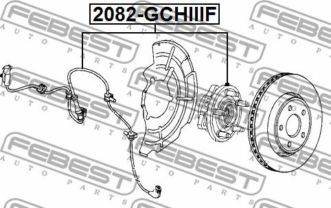 Febest 2082-GCHIIIF - Ступица колеса, поворотный кулак avtokuzovplus.com.ua