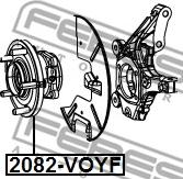 Febest 2082-VOYF - Ступица колеса, поворотный кулак avtokuzovplus.com.ua