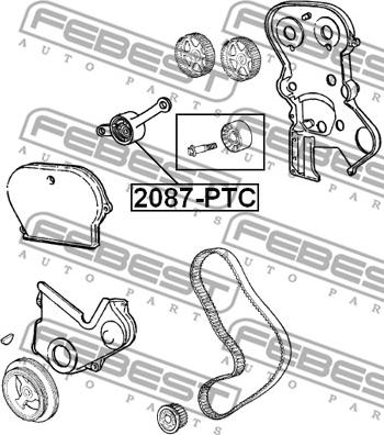 Febest 2087-PTC - Натяжной ролик, ремень ГРМ avtokuzovplus.com.ua