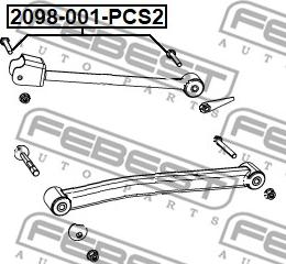 Febest 2098-001-PCS2 - Болт крепления, рычаг avtokuzovplus.com.ua