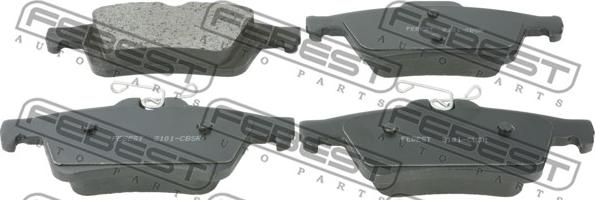 Febest 2101-CBSR - КОЛОДКИ ТОРМОЗНЫЕ ЗАДНИЕ FORD FOCUS II CB4 2008-2011 autodnr.net