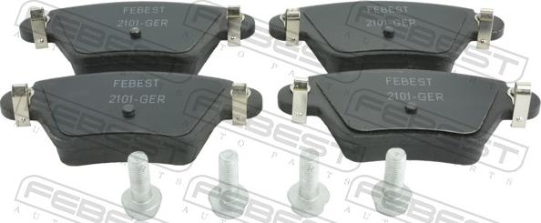 Febest 2101-GER - Гальмівні колодки, дискові гальма autocars.com.ua