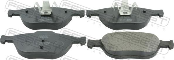 Febest 2101-RSF - Гальмівні колодки, дискові гальма autocars.com.ua