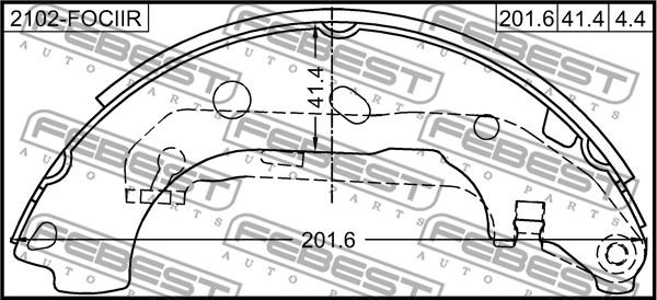 Febest 2102-FOCIIR - Гальмівні колодки autocars.com.ua