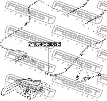 Febest 21100-FOCIIDISC - Трос, гальмівна система autocars.com.ua