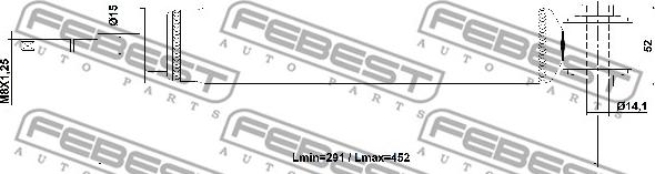 Febest 21110-010R - Амортизатор autocars.com.ua