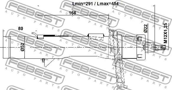 Febest 21110-012FR - Амортизатор avtokuzovplus.com.ua