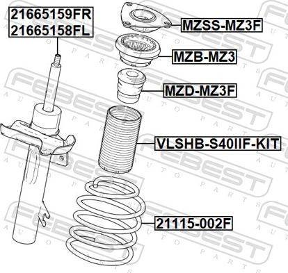 Febest 21115-002F - Пружина ходовой части autodnr.net