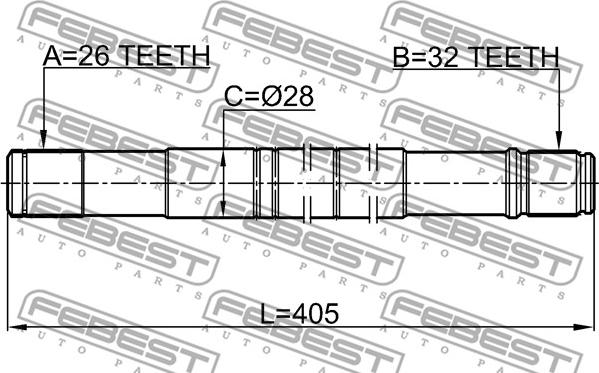 Febest 2112-CB4LH - Приводной вал autodnr.net