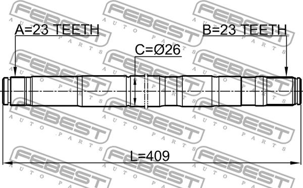 Febest 2112-FOCIILH - Приводной вал autodnr.net