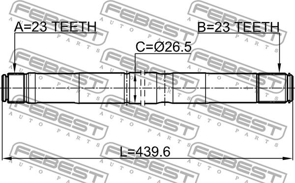 Febest 2112-FOCIIRH - Приводной вал avtokuzovplus.com.ua