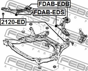 Febest 2120-ED - Несучий / направляючий шарнір autocars.com.ua