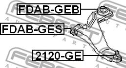 Febest 2120-GE - Шаровая опора, несущий / направляющий шарнир avtokuzovplus.com.ua