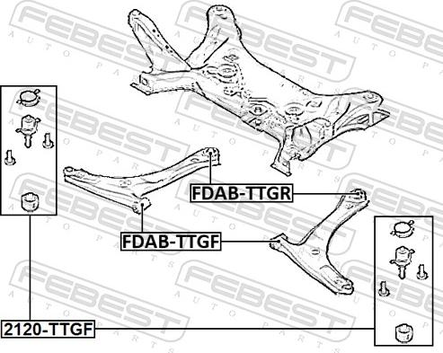 Febest 2120-TTGF - Несучий / направляючий шарнір autocars.com.ua