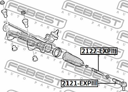 Febest 2121-EXPIII - Наконечник рулевой тяги, шарнир avtokuzovplus.com.ua