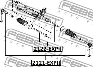 Febest 2122-EXPII - Осевой шарнир, рулевая тяга avtokuzovplus.com.ua