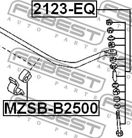 Febest 2123-EQ - Тяга / стойка, стабилизатор avtokuzovplus.com.ua