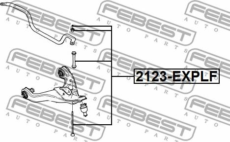 Febest 2123-EXPLF - Тяга / стойка, стабилизатор avtokuzovplus.com.ua