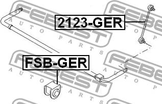 Febest 2123-GER - Тяга / стійка, стабілізатор autocars.com.ua