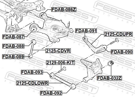 Febest 2125-CDUPR - Важіль незалежної підвіски колеса autocars.com.ua