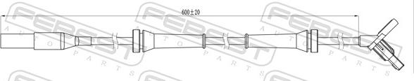 Febest 21606-003 - Датчик ABS, частота вращения колеса autodnr.net