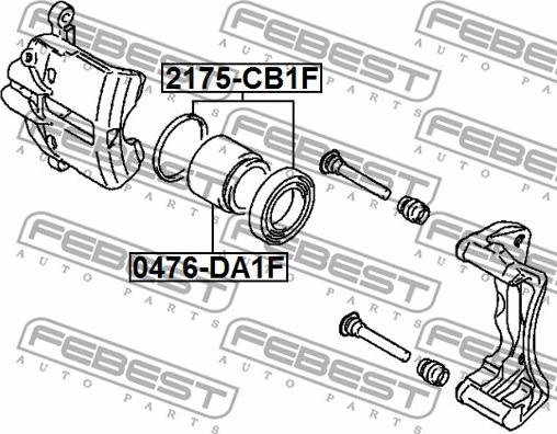 Febest 2175-CB1F - Ремкомплект, гальмівний супорт autocars.com.ua