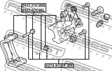 Febest 2177-FOCIIRL - Тормозной суппорт autodnr.net