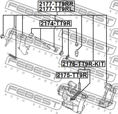 Febest 2177-TT9RR - Тормозной суппорт autodnr.net