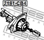 Febest 2181-CB4 - Главный цилиндр, система сцепления avtokuzovplus.com.ua