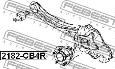 Febest 2182-CB4R - Маточина колеса autocars.com.ua