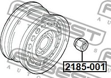 Febest 2185-001 - Гайка кріплення колеса autocars.com.ua