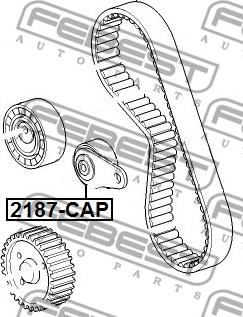 Febest 2187-CAP - Натяжной ролик, ремень ГРМ avtokuzovplus.com.ua