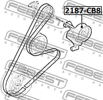 Febest 2187-CB8 - Натяжной ролик, ремень ГРМ avtokuzovplus.com.ua