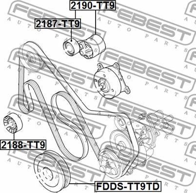 Febest 2188-TT9 - РОЛИК ОБВІДНОЇ autocars.com.ua