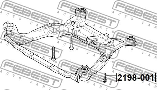 Febest 2198-001 - Болт кріплення, важіль autocars.com.ua