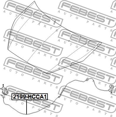 Febest 2199-HCCA1 - Тросик замка капота avtokuzovplus.com.ua