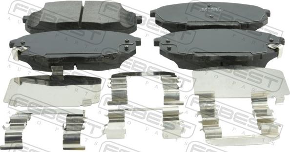 Febest 2201-CERIIF - Гальмівні колодки, дискові гальма autocars.com.ua