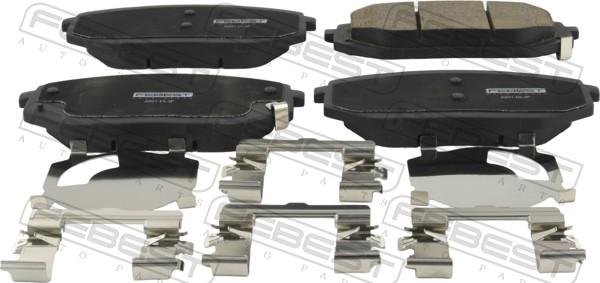 Febest 2201-DL3F - Гальмівні колодки, дискові гальма autocars.com.ua
