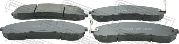 Febest 2201-K2500F - Гальмівні колодки, дискові гальма autocars.com.ua