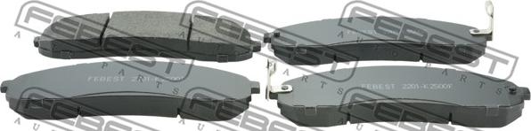 Febest 2201-K2500F - Тормозные колодки, дисковые, комплект autodnr.net