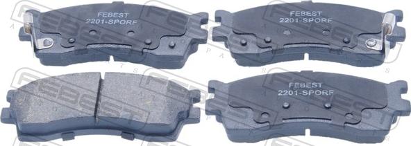 Febest 2201-SPORF - Гальмівні колодки, дискові гальма autocars.com.ua