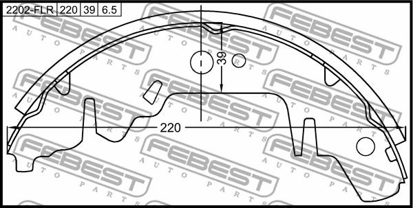 Febest 2202-FLR - Гальмівні колодки autocars.com.ua