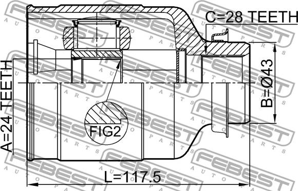 Febest 2211-CARNRH - ШРУС autocars.com.ua