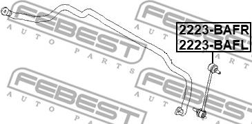 Febest 2223-BAFL - Тяга / стойка, стабилизатор avtokuzovplus.com.ua